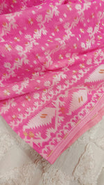 Load image into Gallery viewer, Blended Resham Jamdani- Bubblegum Pink

