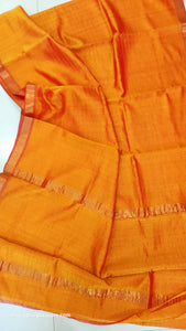 Mangalagiri Silk Cotton Saree With Gold Zari Checks - Gold