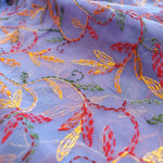 Load image into Gallery viewer, Multi Color Thread Tepchi Work Chikankaari Saree-Lavender
