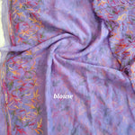 Load image into Gallery viewer, Multi Color Thread Tepchi Work Chikankaari Saree-Lavender
