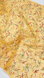 Load image into Gallery viewer, Multi Color Thread Tepchi Work Chikankaari - Mustard Yellow
