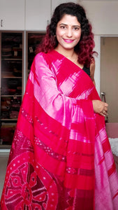 Kargil Cotton Saree- Red