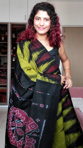 Kargil Cotton Saree- Henna Green