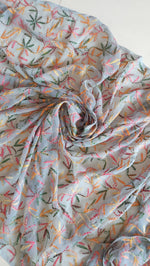 Load image into Gallery viewer, Multi Color Thread Tepchi Work Chikankaari Saree-Grey
