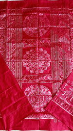 Load image into Gallery viewer, Sambalpuri Ikkat Pure Silk Pata Saree- Red
