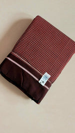 Load image into Gallery viewer, Maroon Patteda Anchu Cotton Saree With Maroon Border
