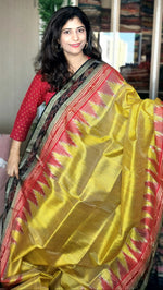 Load image into Gallery viewer, Sachipaar Khandua Silk Saree: Yellow
