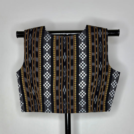 Odisha Ikkat Cotton Sleeveless Blouse