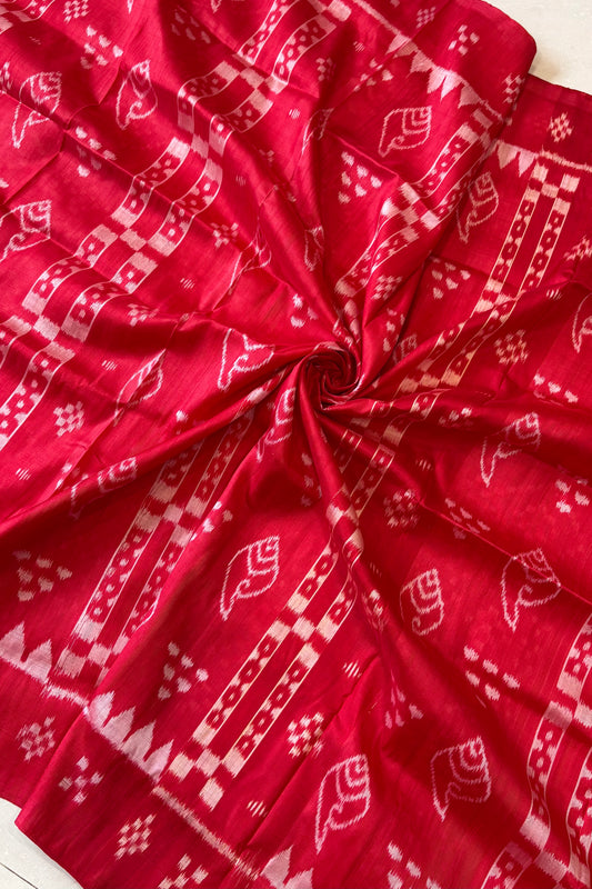 Exclusive Odisha Ikkat Pure Silk Saree- Red