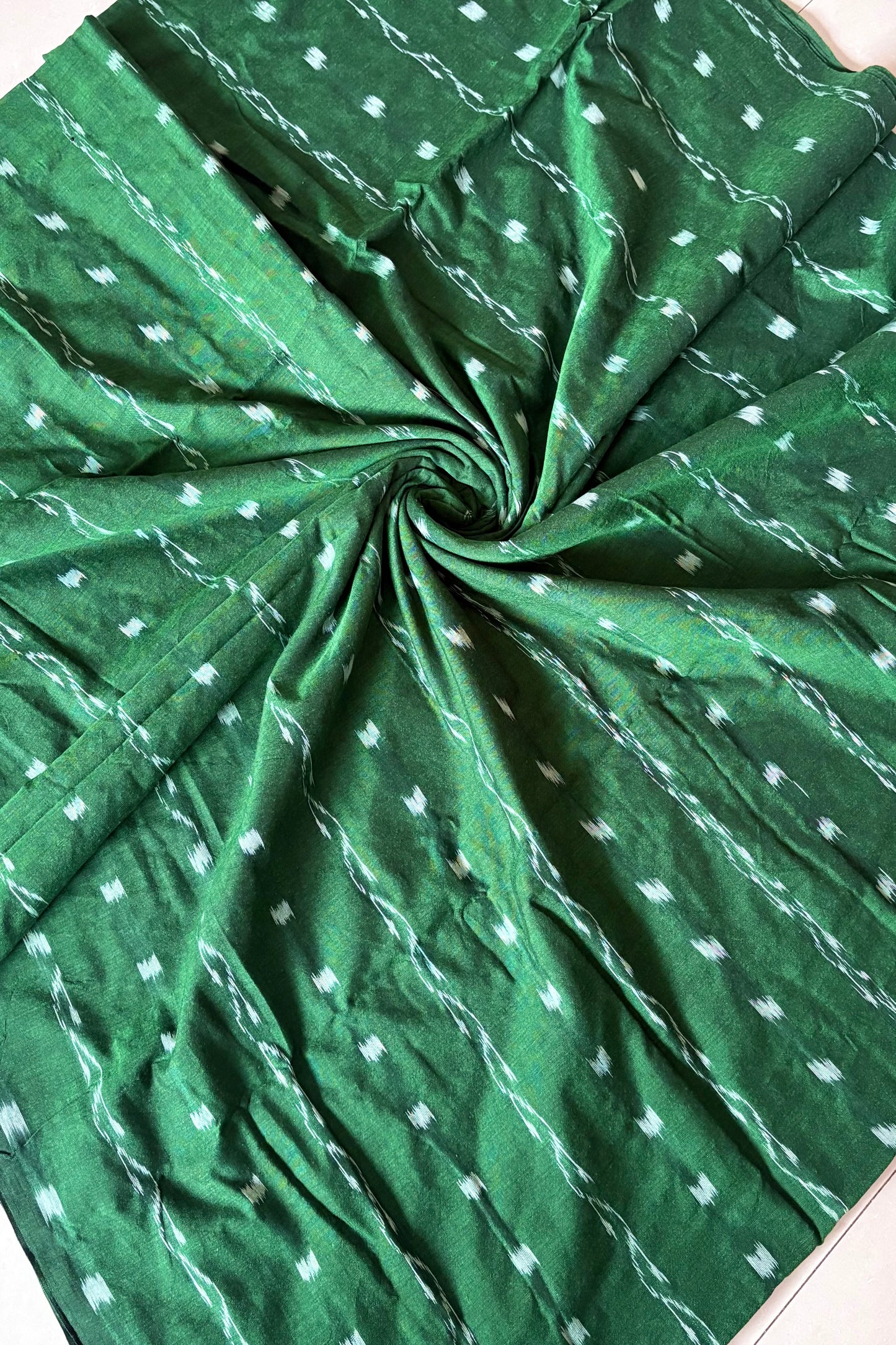 Pure Cotton Odisha Handloom Blouse Piece- Green