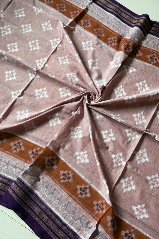 Khandua Cotton Saree - Beige