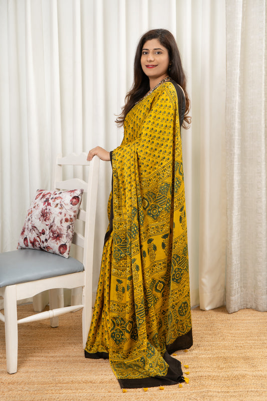 Ajrakh on Modal- Yellow