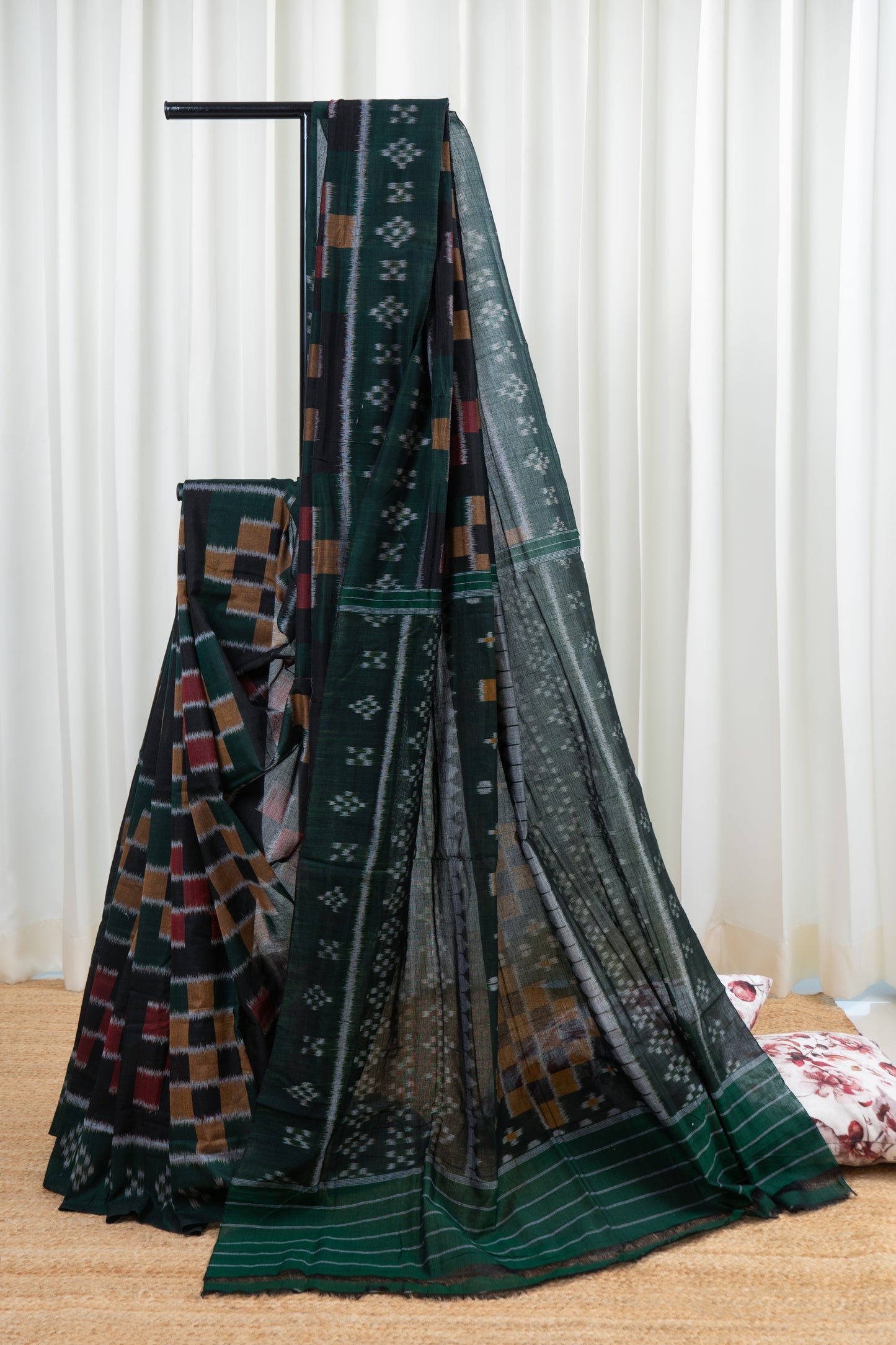 Odisha Ikkat Cotton Saree- Multi Color Pasapali