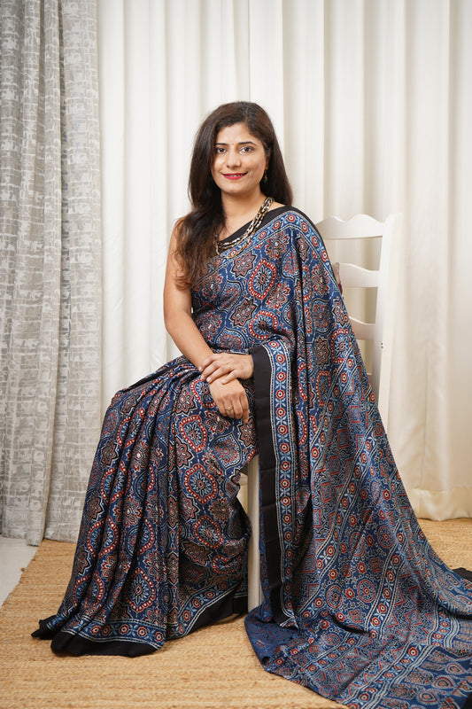 Ajrakh on Modal- Indigo