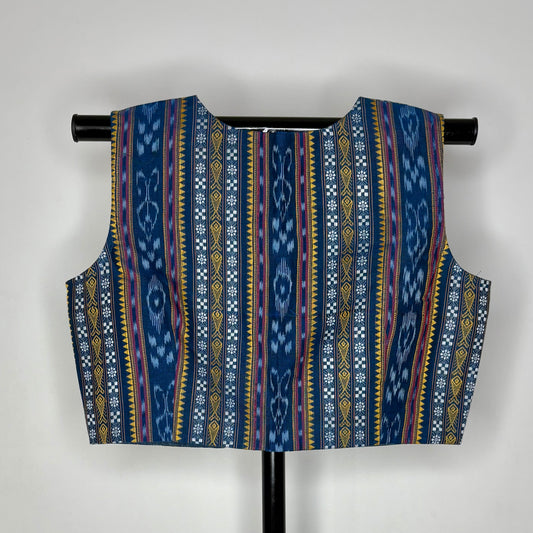 Odisha Ikkat Cotton Sleeveless Blouse