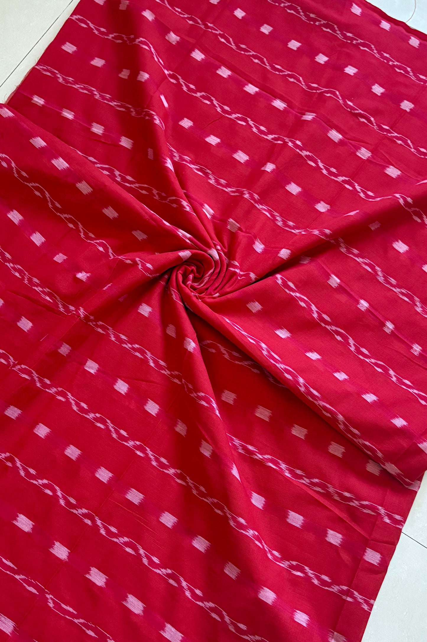 Pure Cotton Odisha Handloom Blouse Piece- Red
