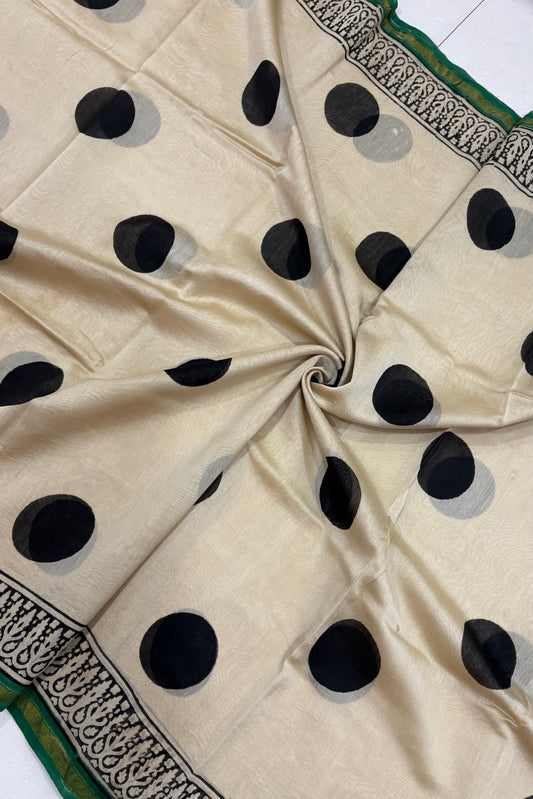 Hand Block Print Silk-Cotton Saree