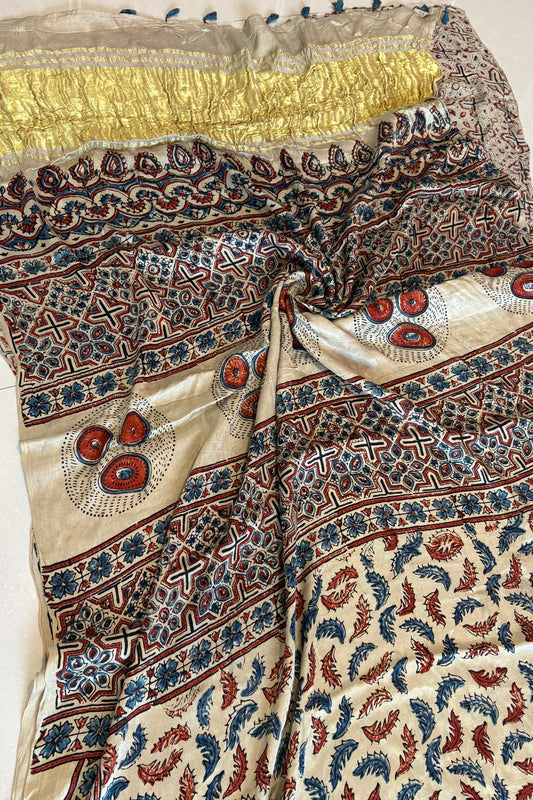 Ajrakh on Modal- Off White