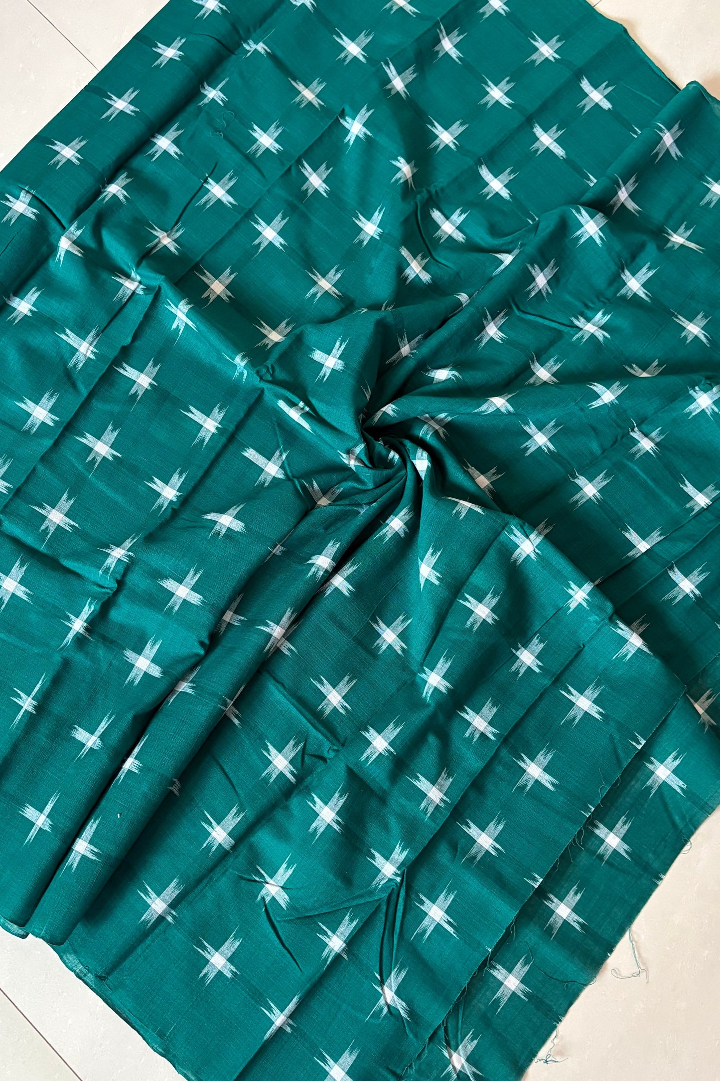 Pure Cotton Odisha Handloom Blouse Piece- Rama Green