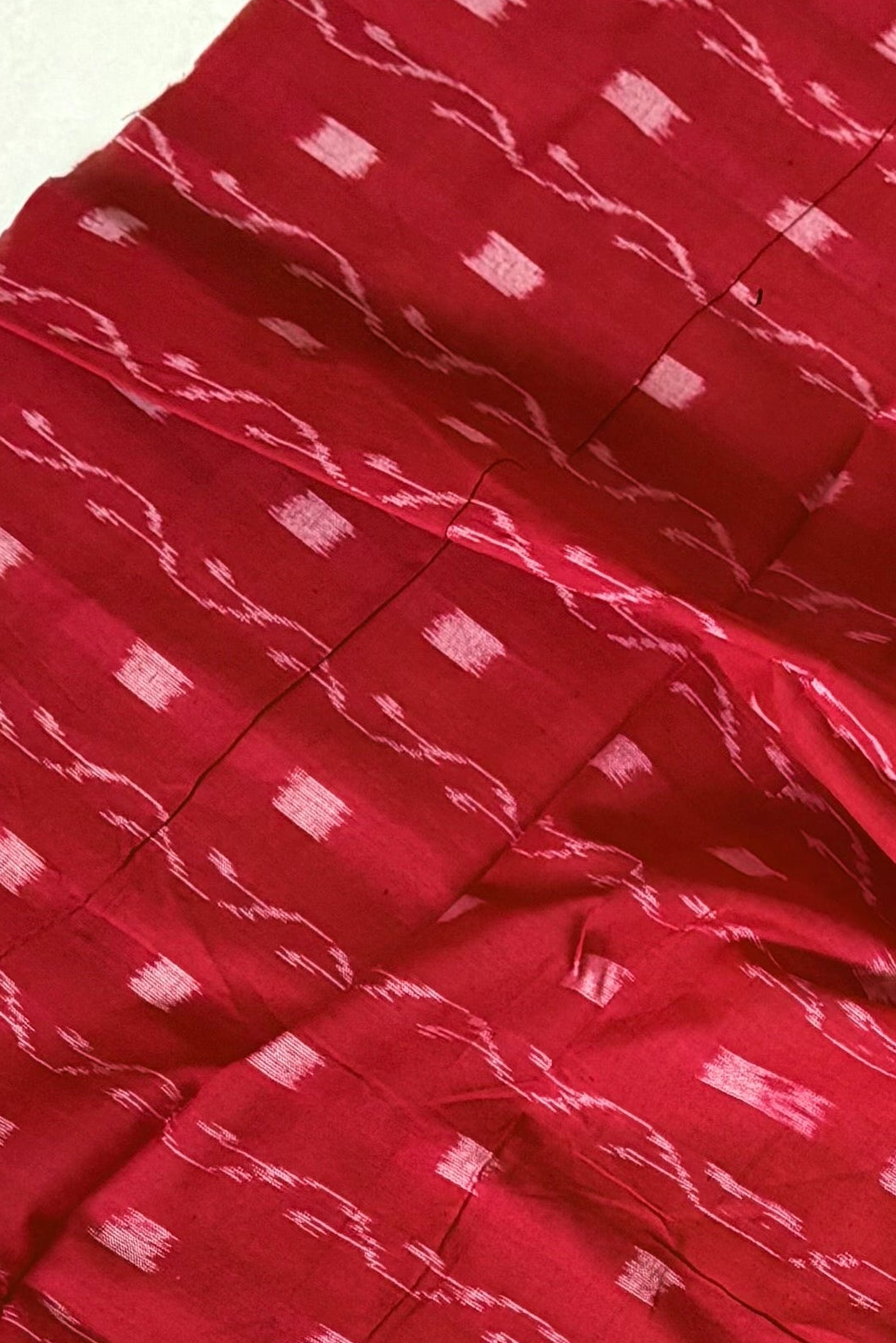 Pure Cotton Odisha Handloom Blouse Piece- Red