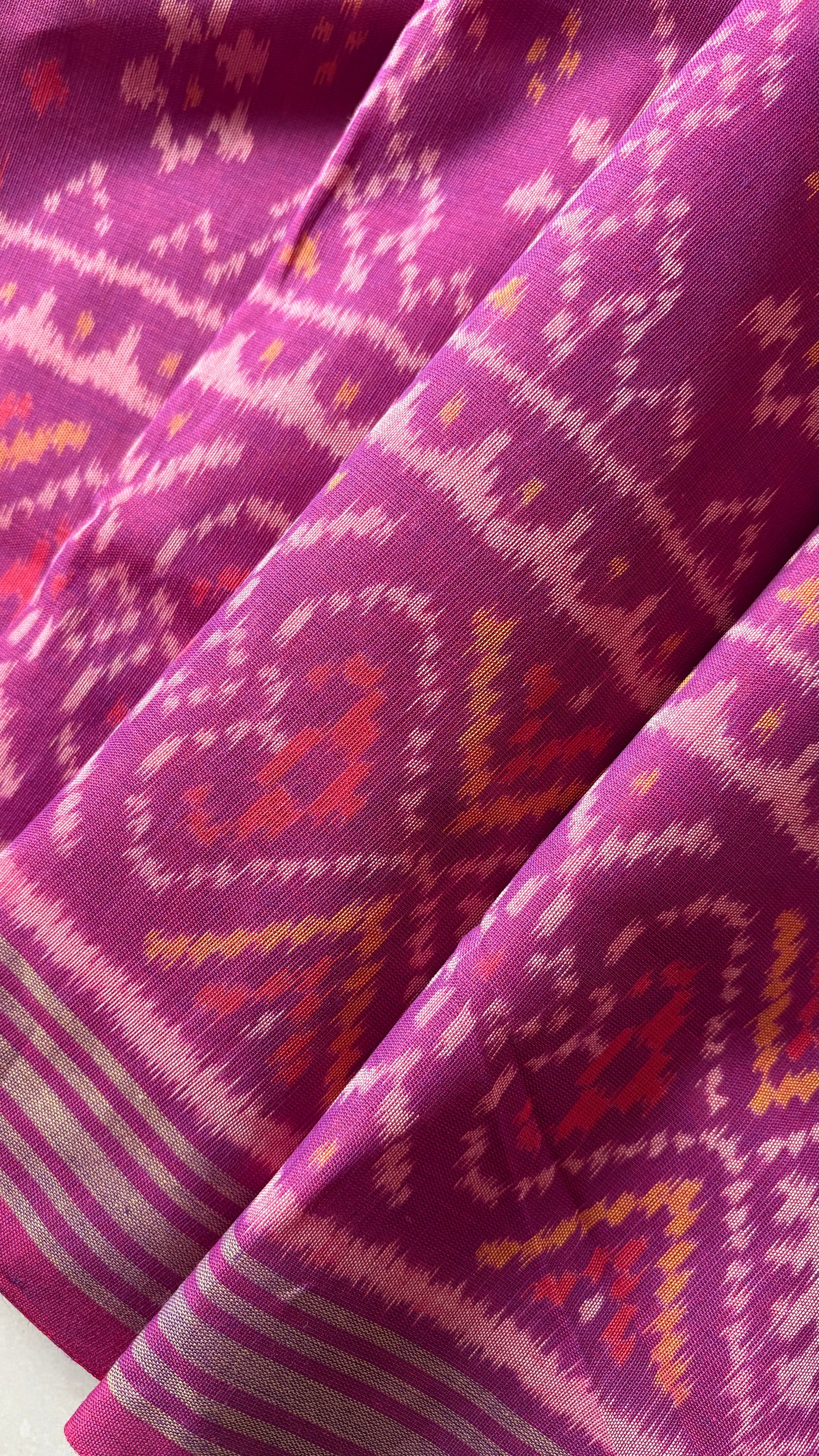 Single Ikkat Patola Saree - Dual Tone Purple