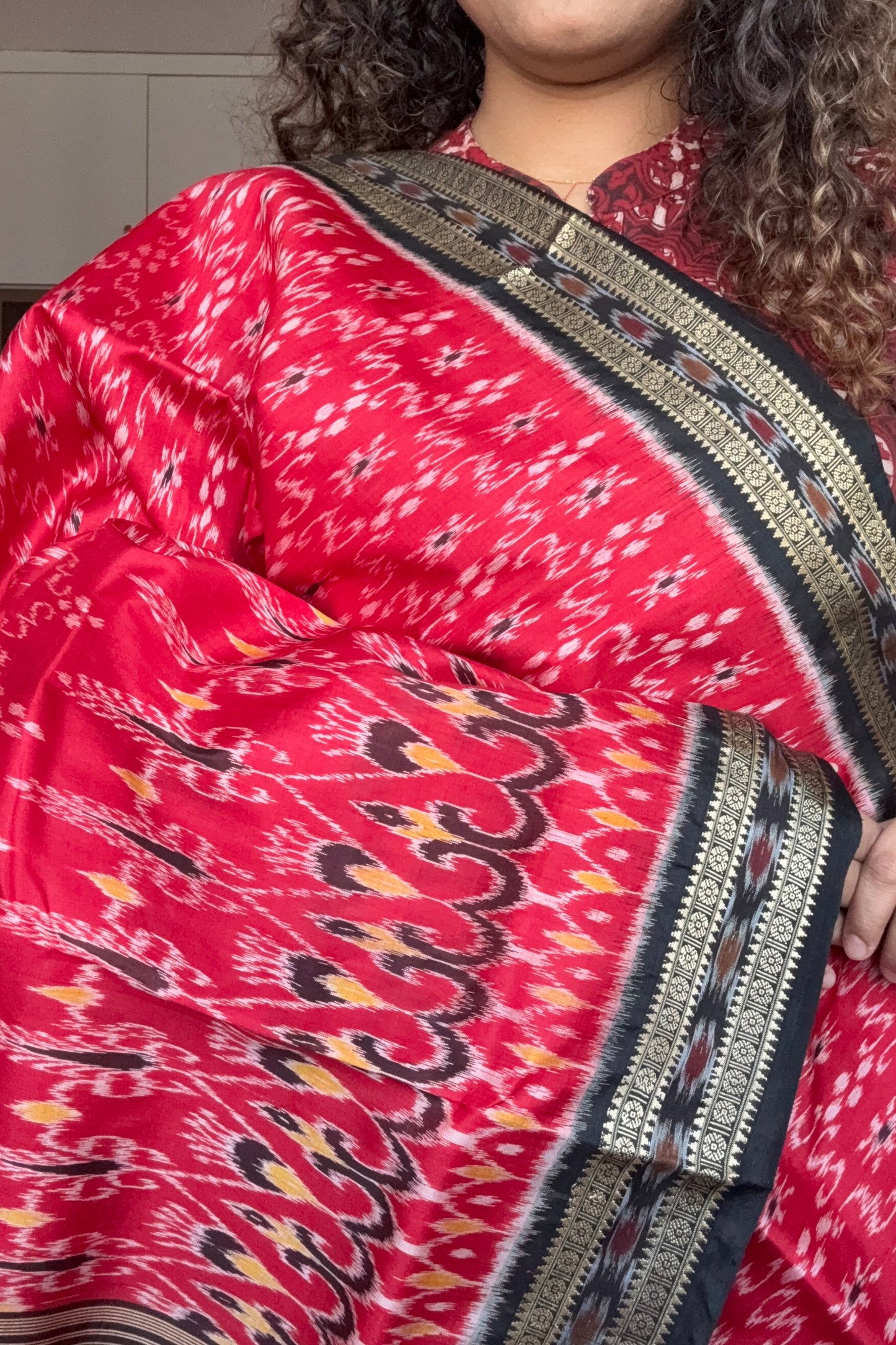 Exclusive Odisha Ikkat Pure Silk Saree-Red