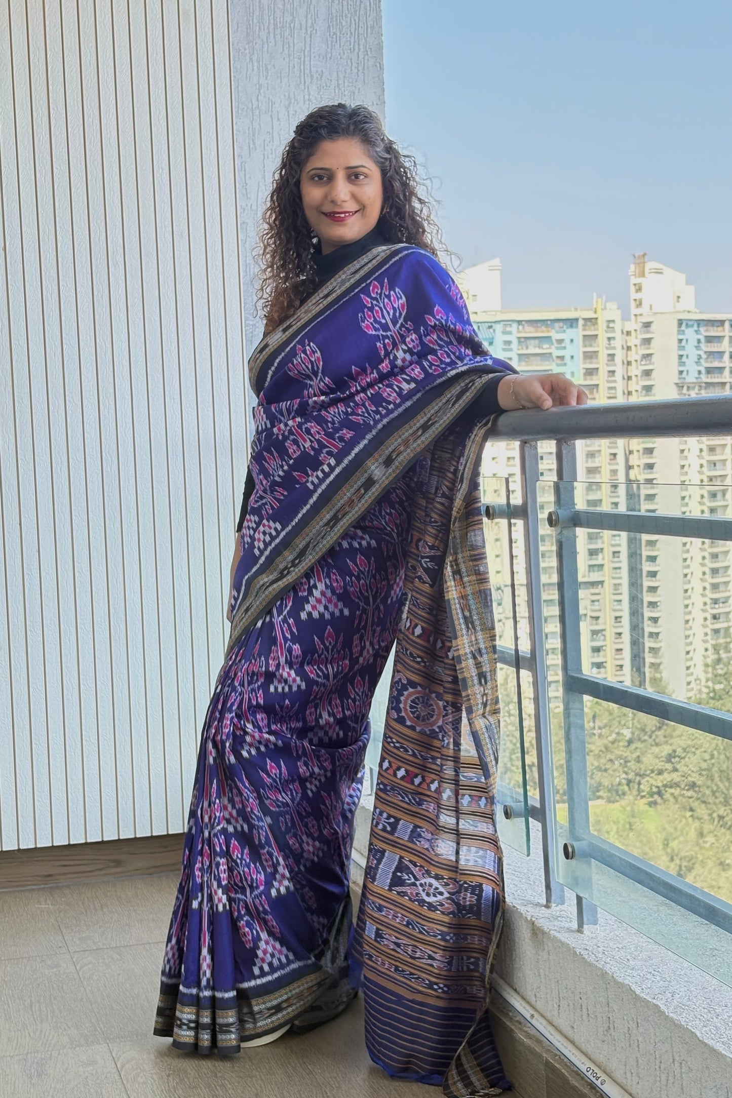 Exclusive Odisha Ikkat Pure Silk Saree-Purple