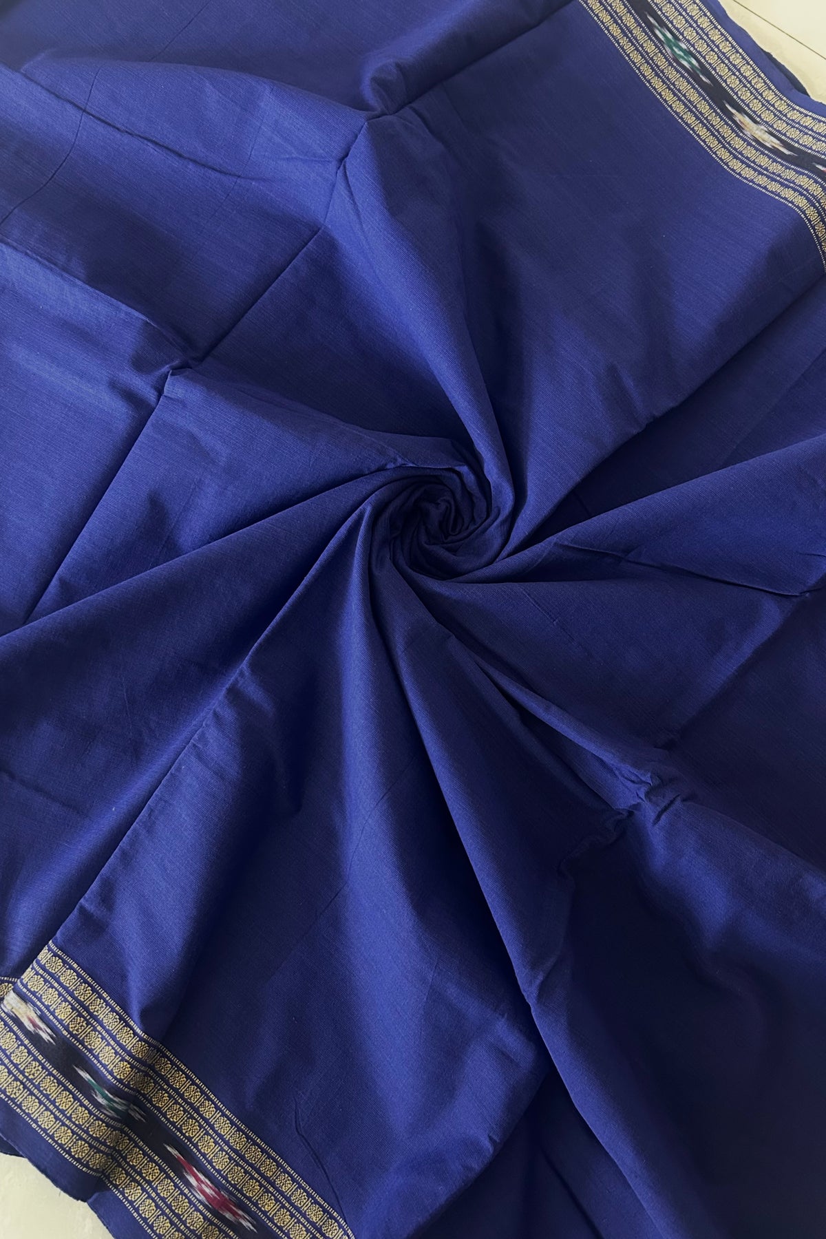 Pure Cotton Odisha Handloom Blouse Piece- Blue