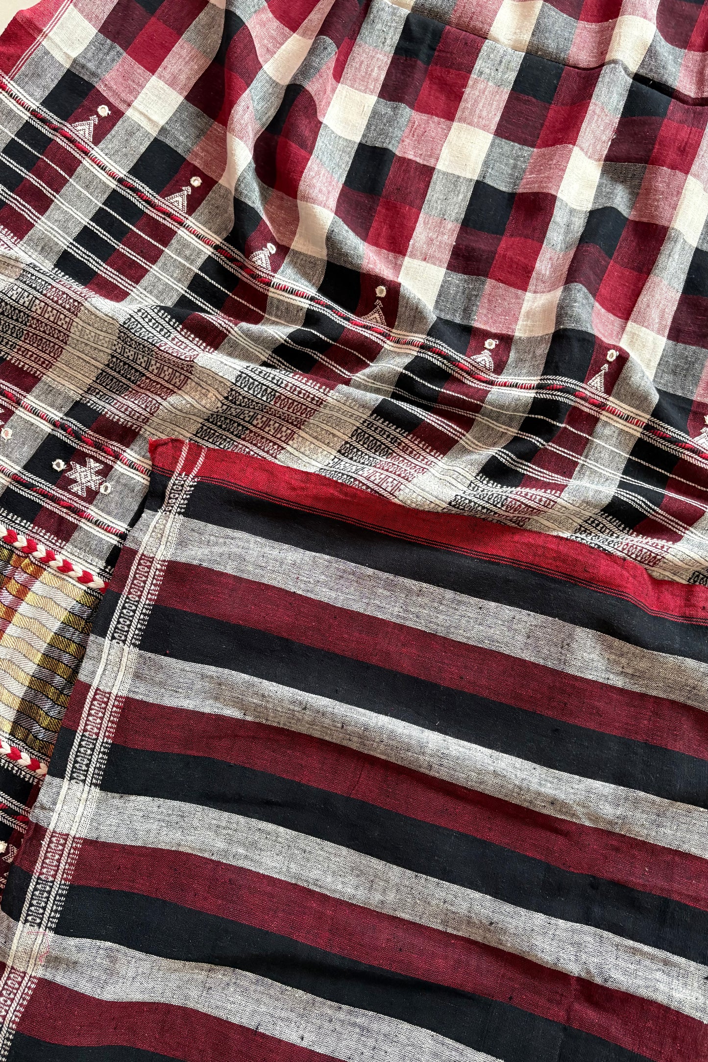 Kala Cotton Bhujodi Saree Checks-2