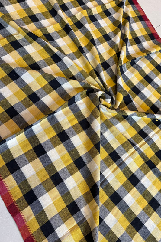Kala Cotton Bhujodi Saree Checks-1