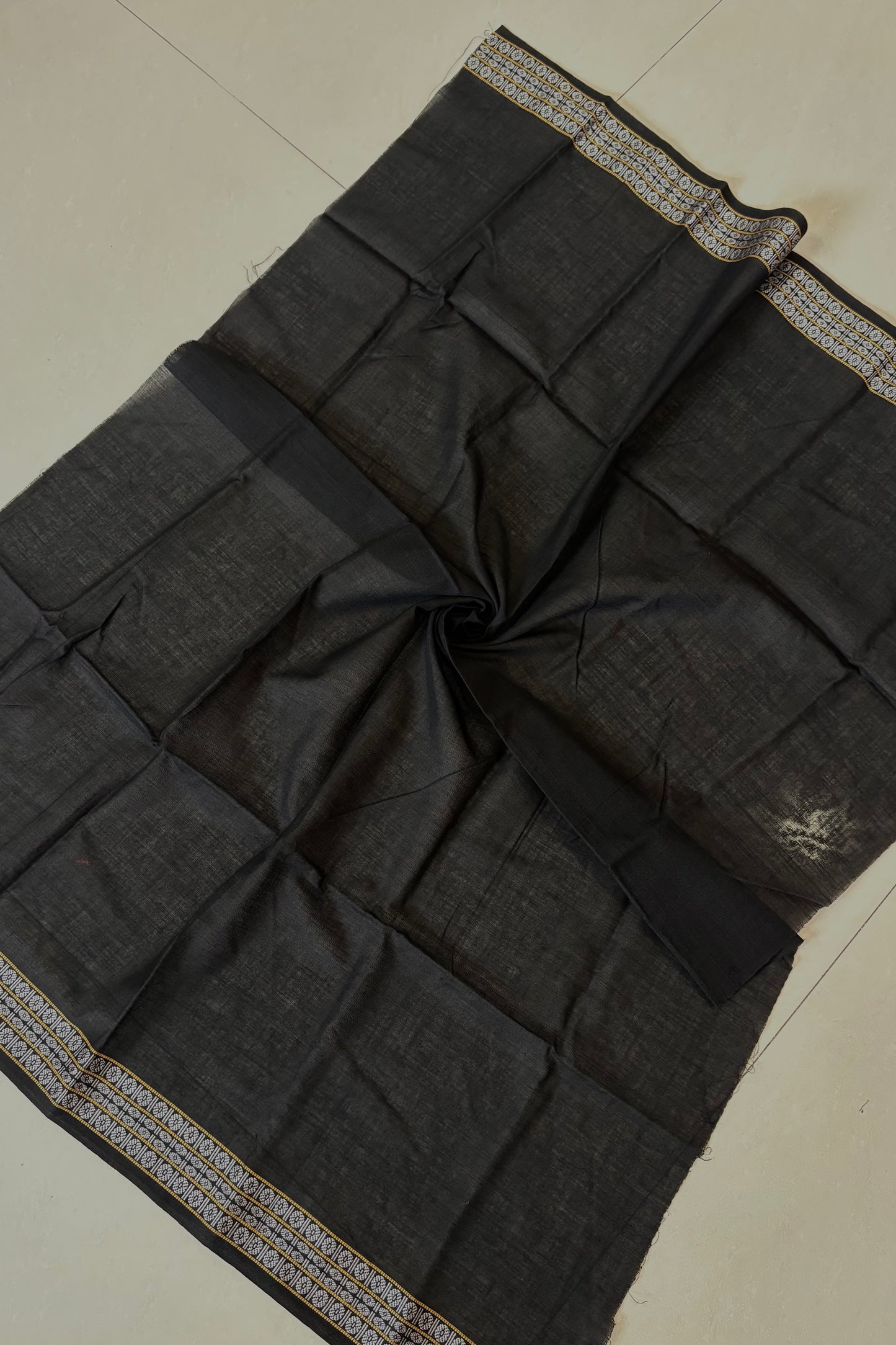 Pure Cotton Odisha Handloom Blouse Piece- Black