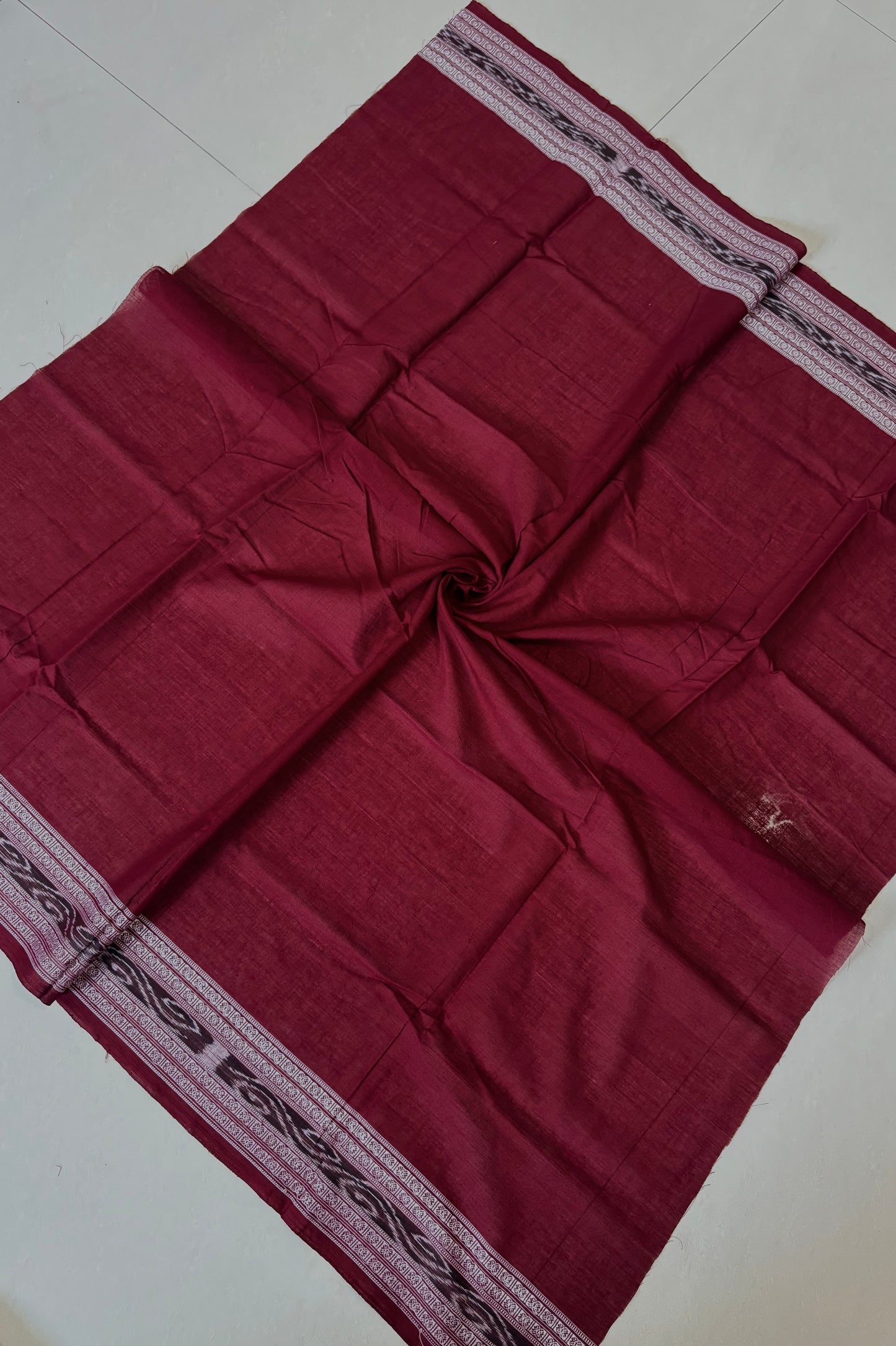 Odisha Ikkat Cottons Blouse Piece- Maroon