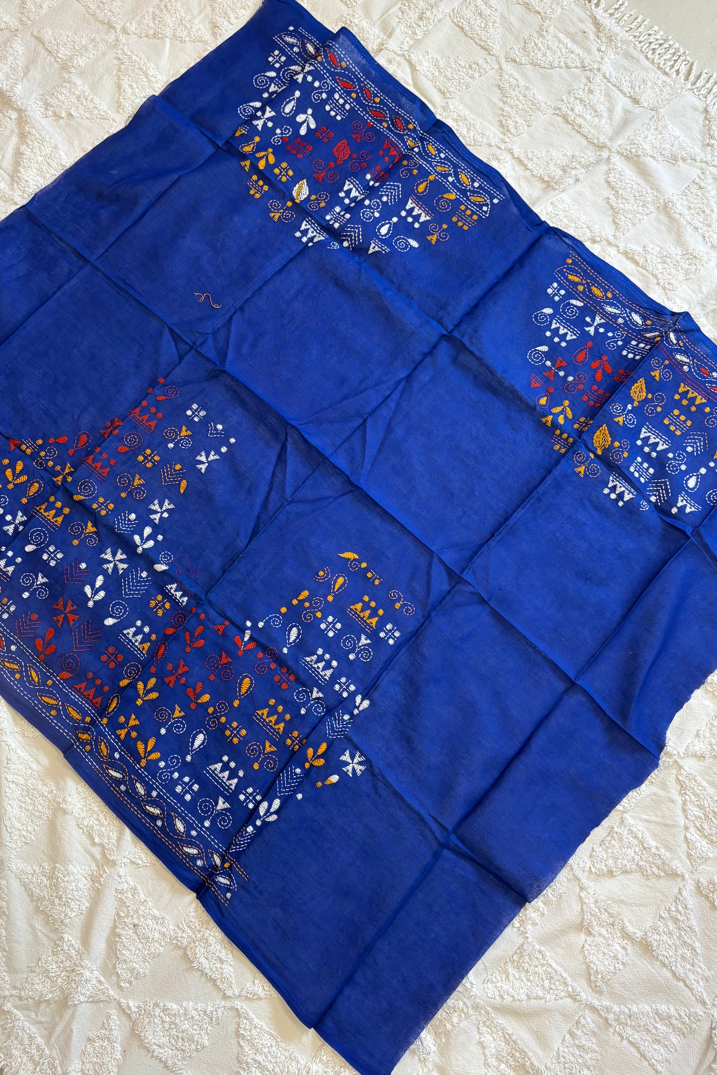 Cotton Kantha Work Blouse Piece- Code 14