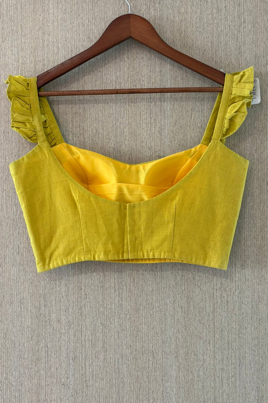 Mustard Frill Blouse