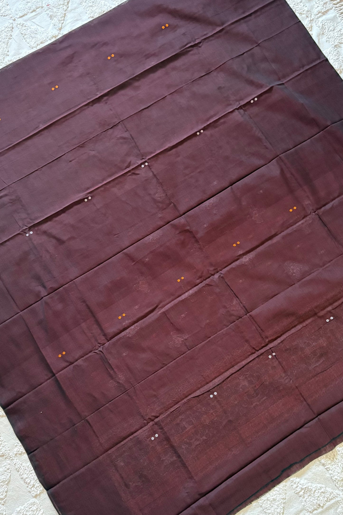 Pure Cotton Bomkei 3 Piece Dress Material- coffee