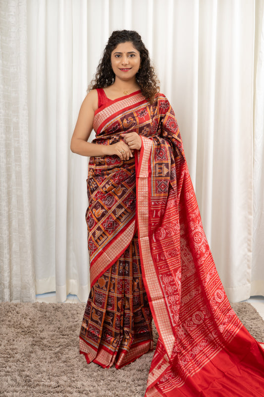 Exclusive Sambalpuri Pure Silk Saree