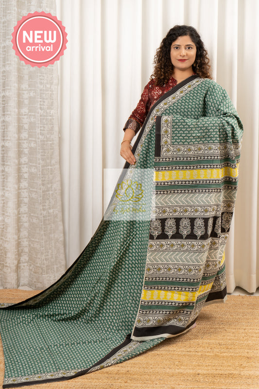 Hand Block Print Pure Cotton Saree