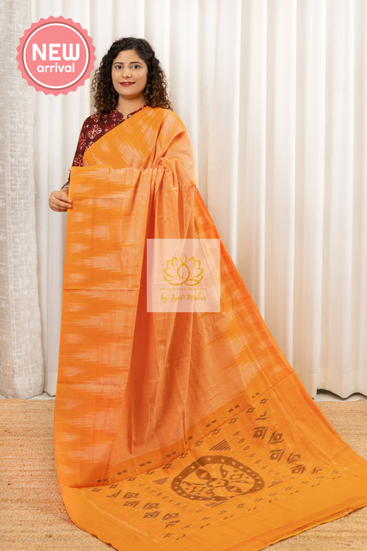 Kargil Cotton Saree - Yellow Saree