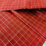Load image into Gallery viewer, Mangalagiri Silk Cotton Saree With Gold Zari Checks - Maroon
