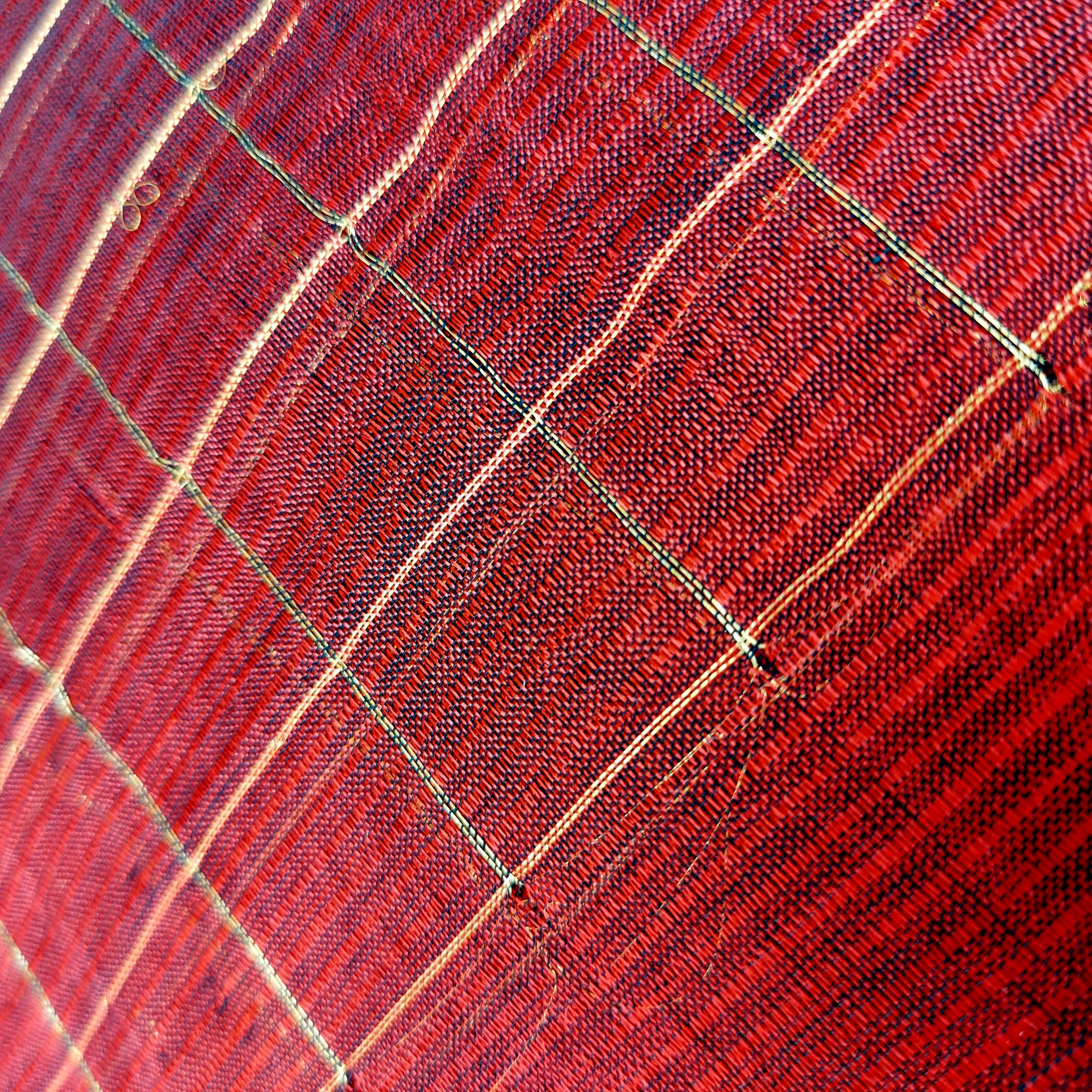 Mangalagiri Silk Cotton Saree With Gold Zari Checks - Maroon