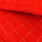 Load image into Gallery viewer, Mangalagiri Silk Cotton Saree With Gold Zari Checks - Red

