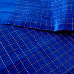 Load image into Gallery viewer, Mangalagiri Silk Cotton Saree With Gold Zari Checks - Royal Blue
