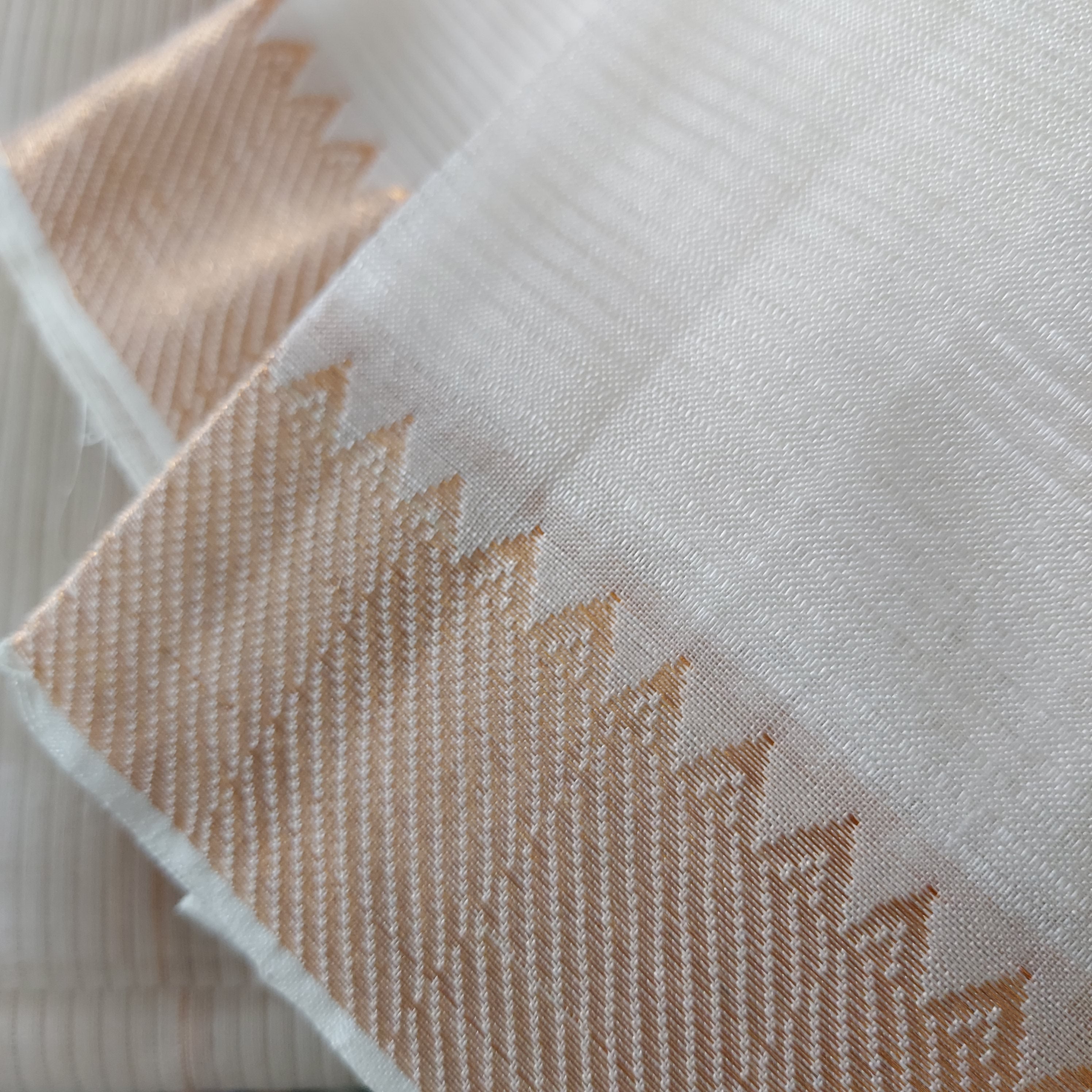Mangalagiri Silk Cotton Saree With Gold Zari Checks - Off White