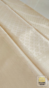 Banarasi Cotton Silk Saree- Cream Saree