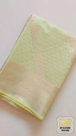 Load image into Gallery viewer, Banarasi Cotton Silk Saree- Pastel Green Saree
