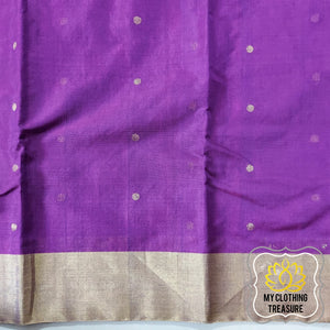 Chanderi Silk Cotton Saree - Purple