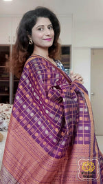 Load image into Gallery viewer, Kanjivaram Cotton Saree 1000 Buta- Purple

