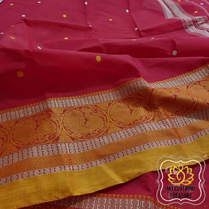 Kanjivaram Cotton Saree - Red