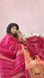 Load image into Gallery viewer, Kanjivaram Cotton Saree - Red
