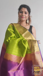 Load image into Gallery viewer, Kanjivaram Silk Saree- Green
